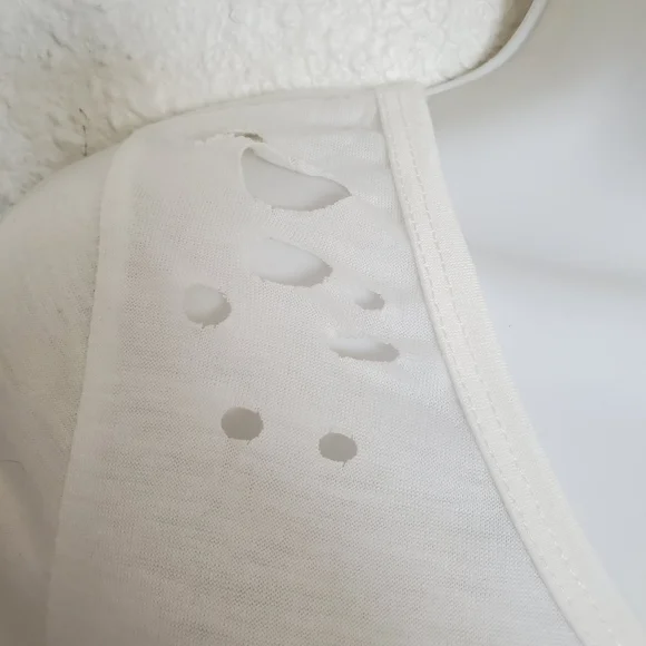 Skull Shirt Streetwear Grunge Punk Rock Artsy Quotes Unique Cream Women (XS-S) - Picture 14 of 16